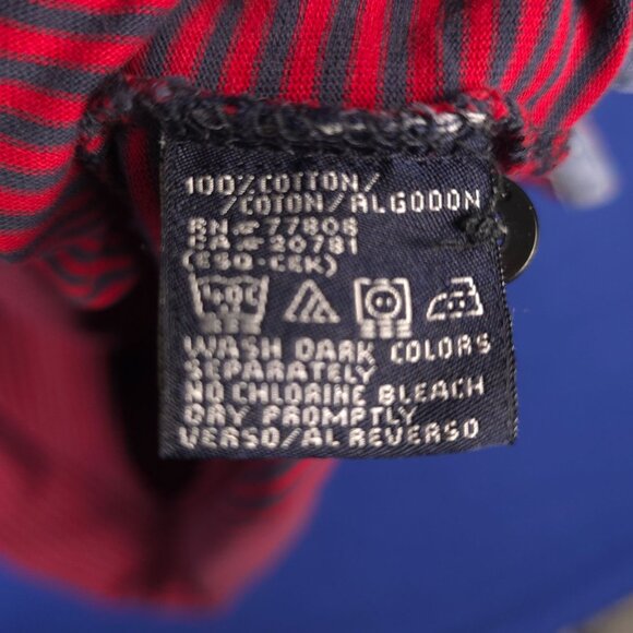 Tommy Hilfiger Mens Red & Black Striped Polo Shirt XXL 100% Cotton Rare Tag - Picture 5 of 7